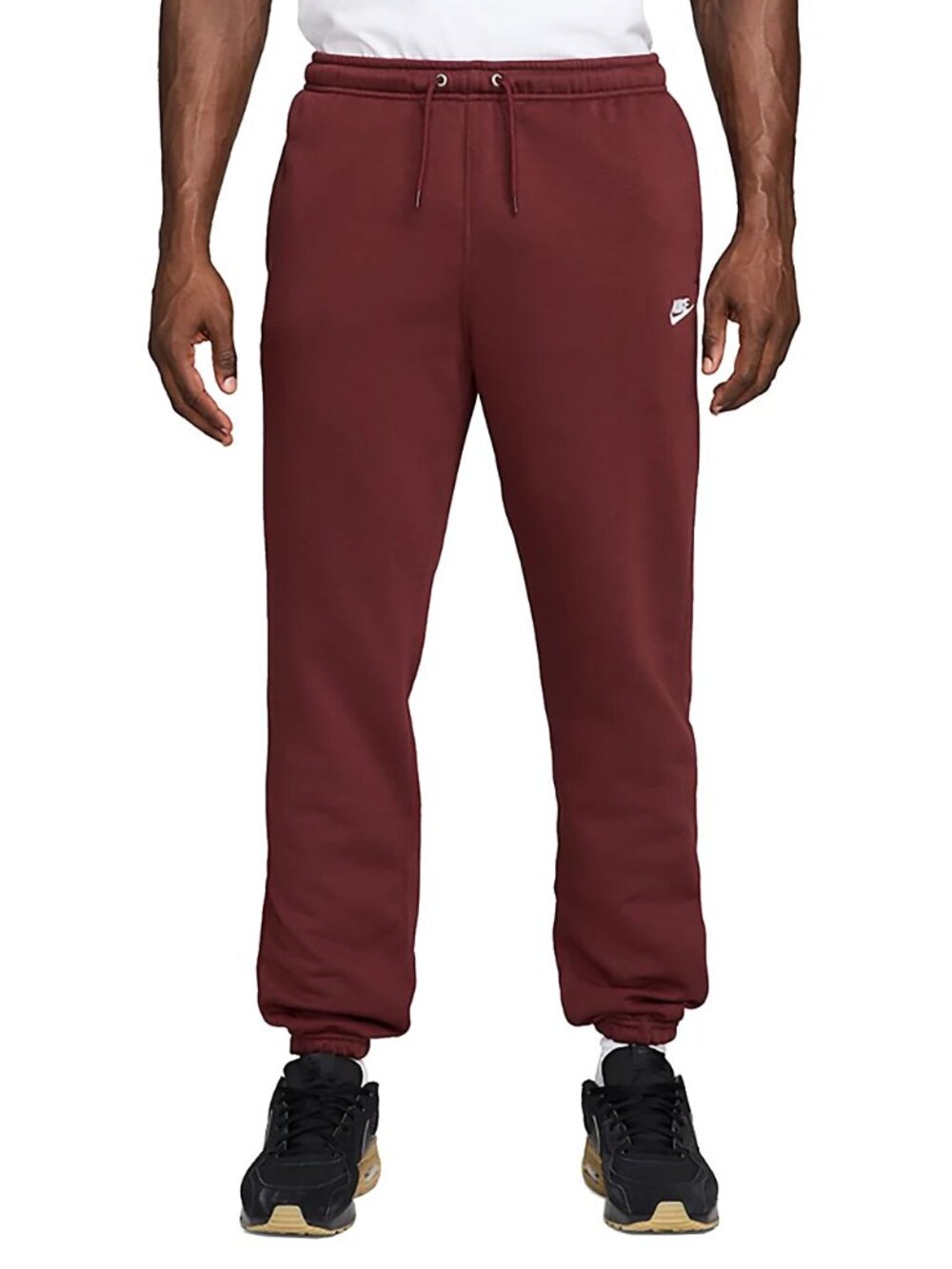 New! Nike Club Cuffed Fleece Sweatpants - Men's M Burgundy Pants